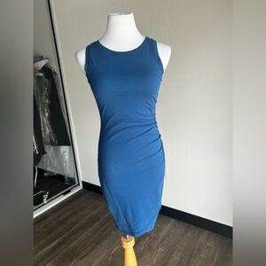 Bobi LosAngeles Blue Cotton Sleeveless Tank Dress XS